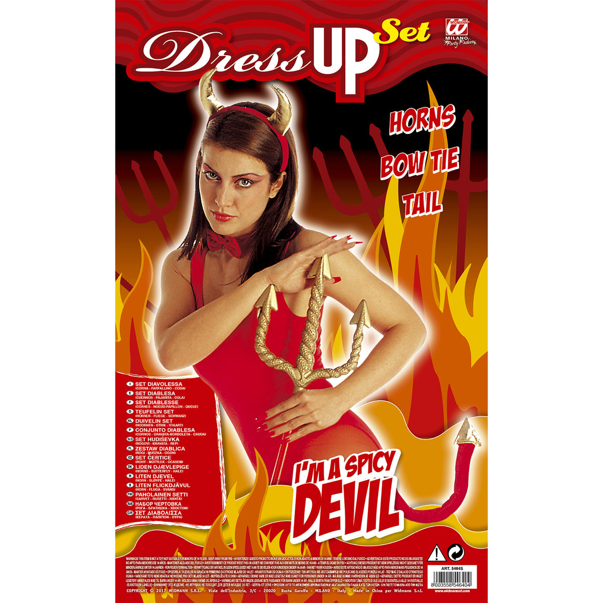 "TEUFELIN" Dress- Up- Set (Hörner,Fliege, Schwanz)