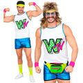Widmann 80er-Jahre-Aerobic-Star-Kostüm mit Shirt und Shorts – Produktansicht