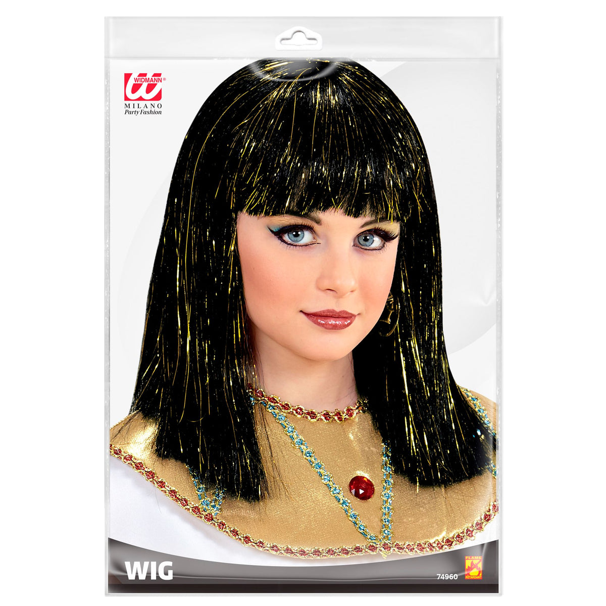 "PERÜCKE CLEOPATRA MIT LAMETTA" in Polybag