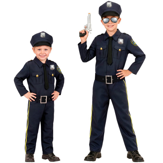 Widmann Polizei-Kinderkostüm mit Hemd Hose und Mütze