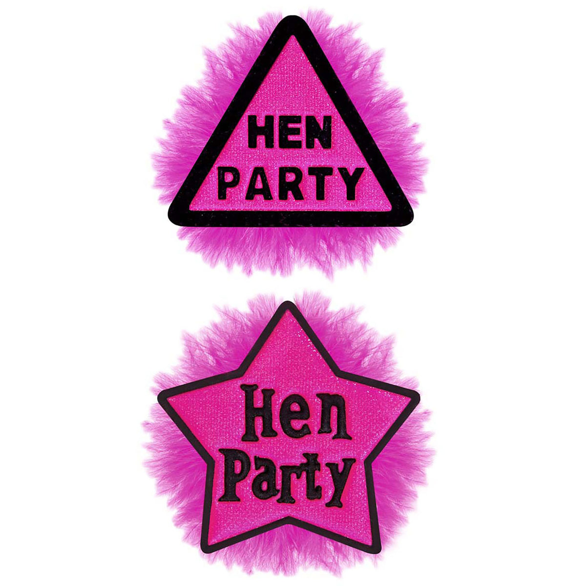"BROSCHE JUNGGESELLEN PARTY" in 2 Modellen sort.