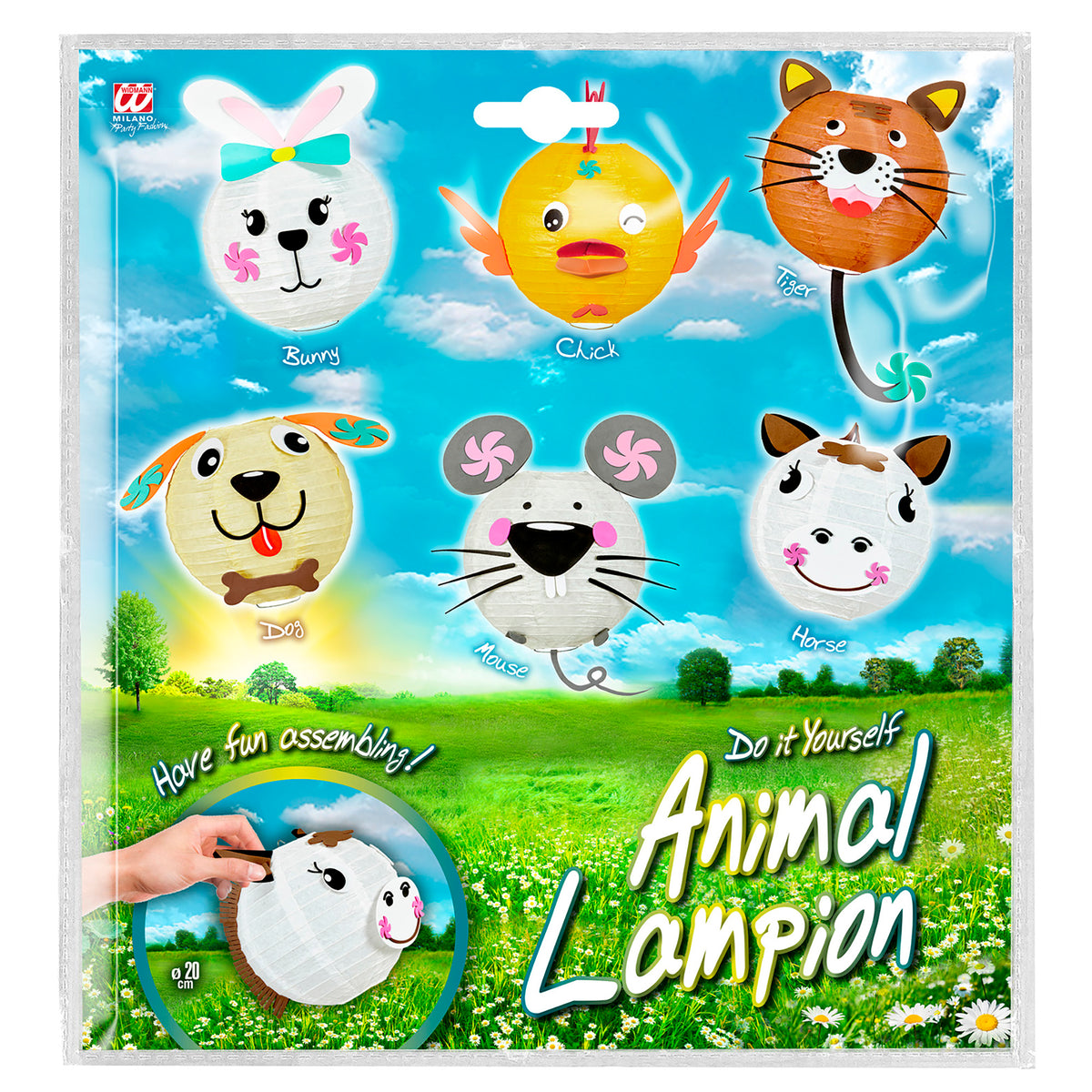 "TIER LAMPION" ø 20 cm - sort. In 6 Modellen