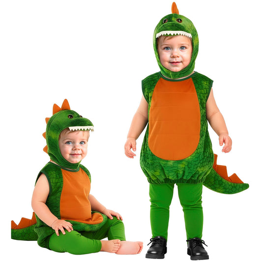 Dinosaurier Kostüm mit Hose und Kapuze – ideal für Fasnacht & Mottopartys