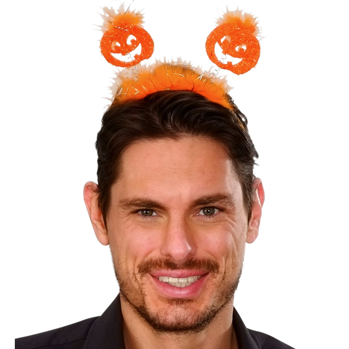 Widmann oranger Kürbis-Haarreif für Halloween – Detailansicht