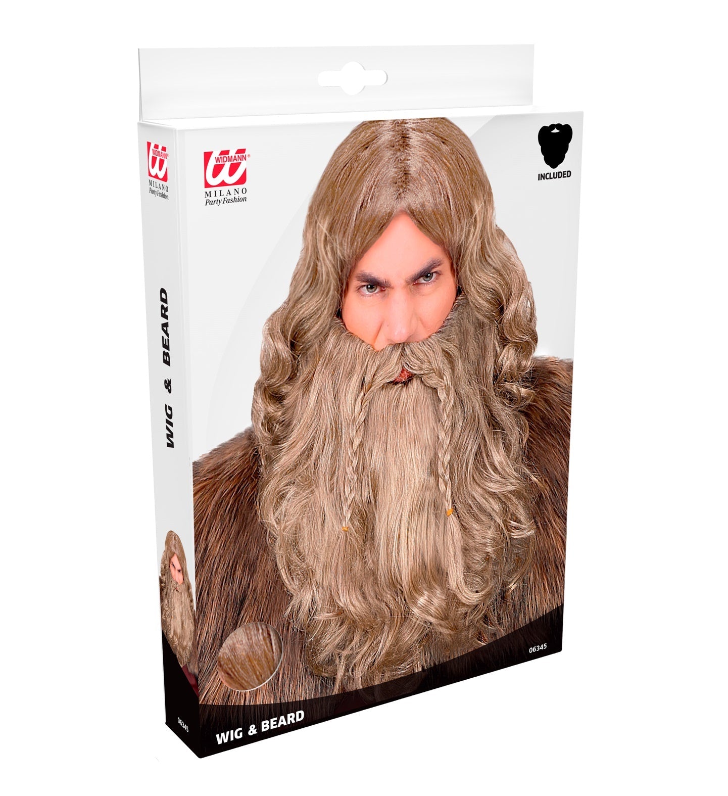 Widmann Viking wig and beard costume accessory in a boxed package.