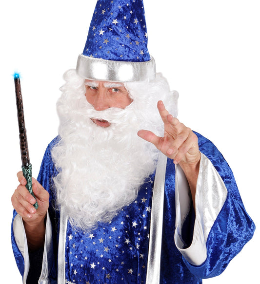 Zauberstab in Schwarz mit Licht- und Soundmodul, 36 cm lang, aus Resin gefertigt.