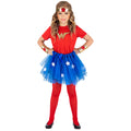 "WONDER GIRL" (T-shirt, Tutu, Stirnband, Armstulpen) – Vorderansicht
