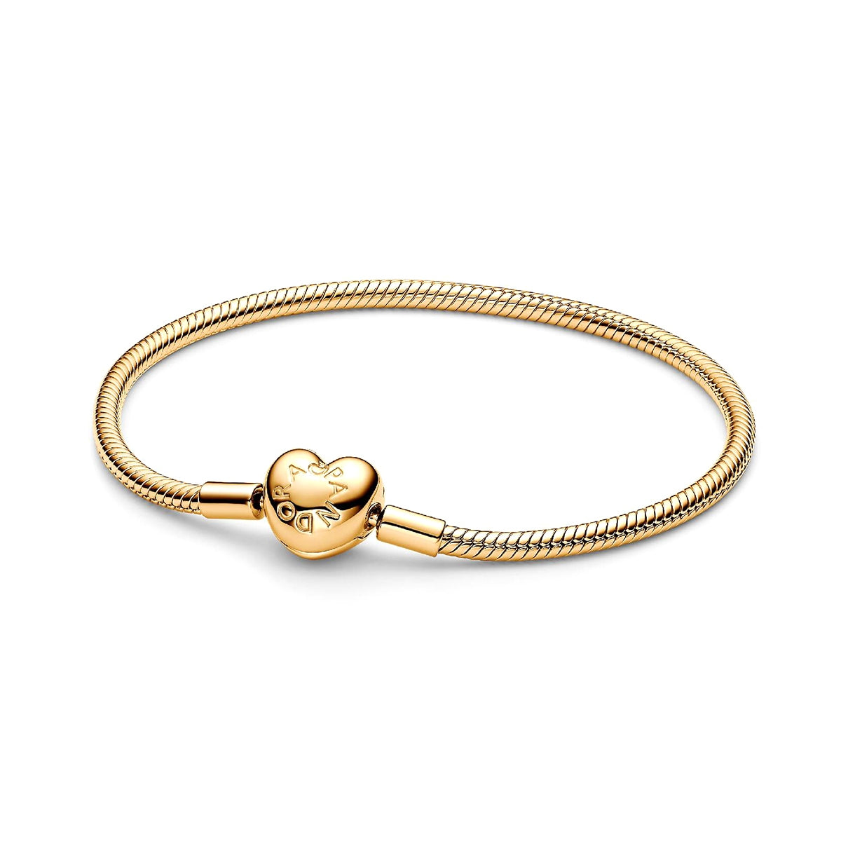 PANDORA JEWELRY Mod. MOMENTS HEART CLASP SNAKE CHAIN BRACELET