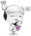PANDORA Mod. MOMENTS LITTLE GIRL CHARM WITH PINK ENAMEL