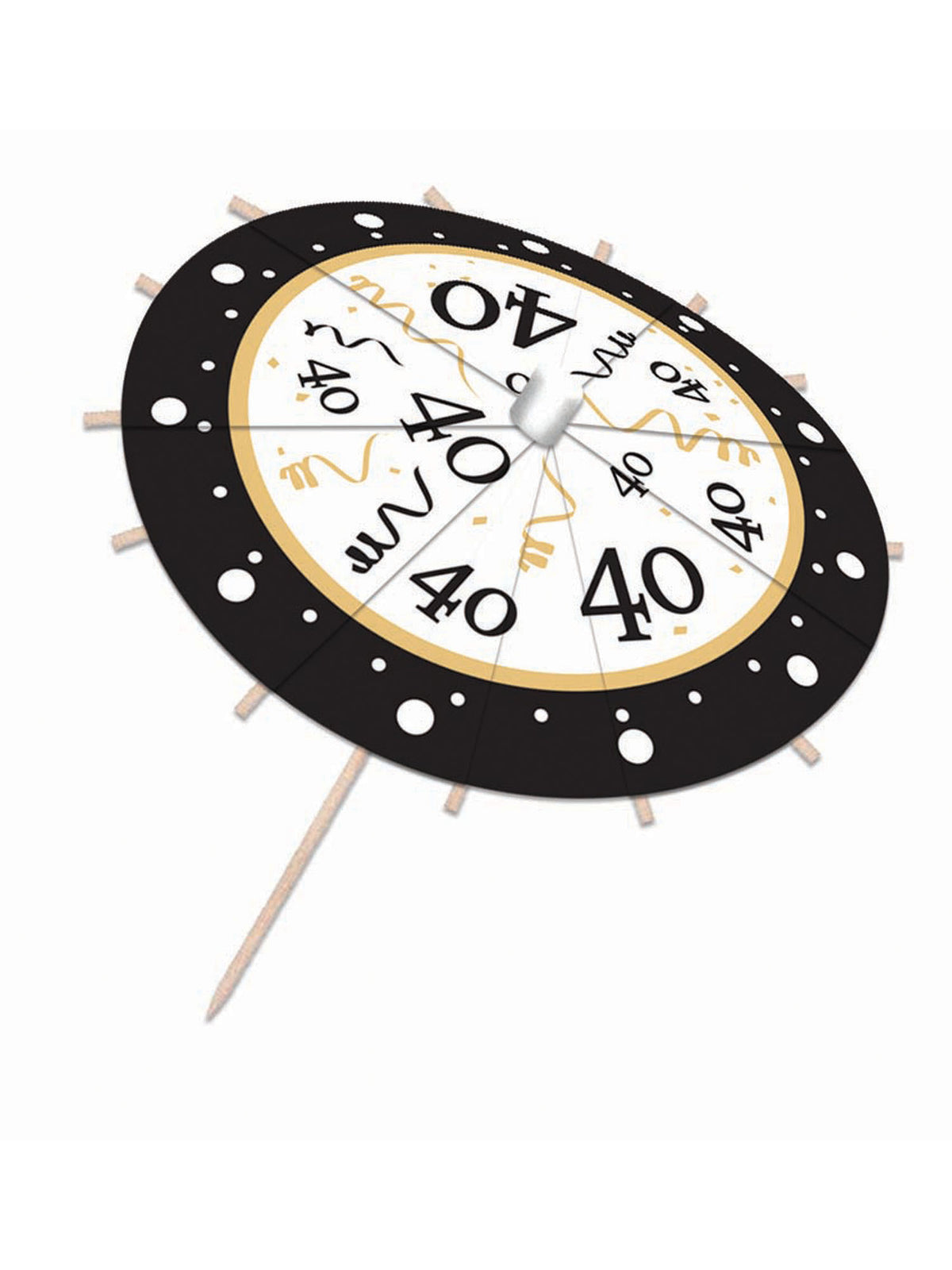 Rubies Rubies 40th Birthday Drink Umbrellas Tablewear