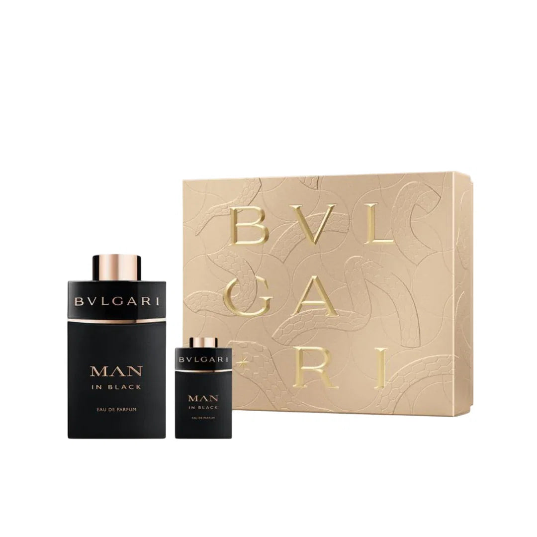 Bvlgari Man In Black Eau de Parfum Geschenkset mit 100 ml und 15 ml Miniatur
