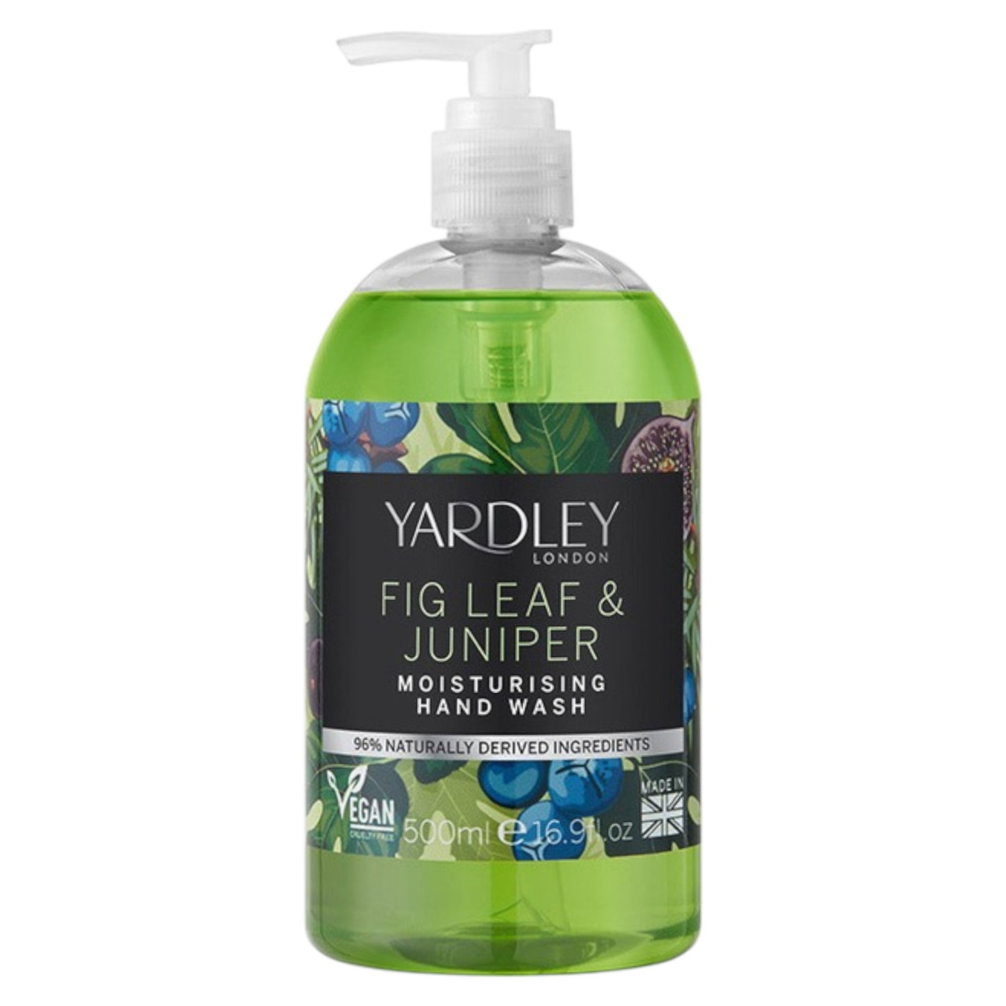 Yardley, Fig Leaf & Juniper Milk, Feuchtigkeitsspendend, Handgel, 500 ml