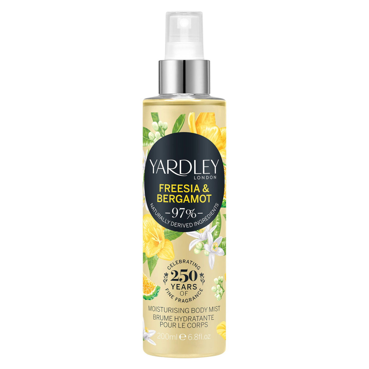 Yardley, Freesia and Bergamot, Duftspray, Für Frauen, 200 ml
