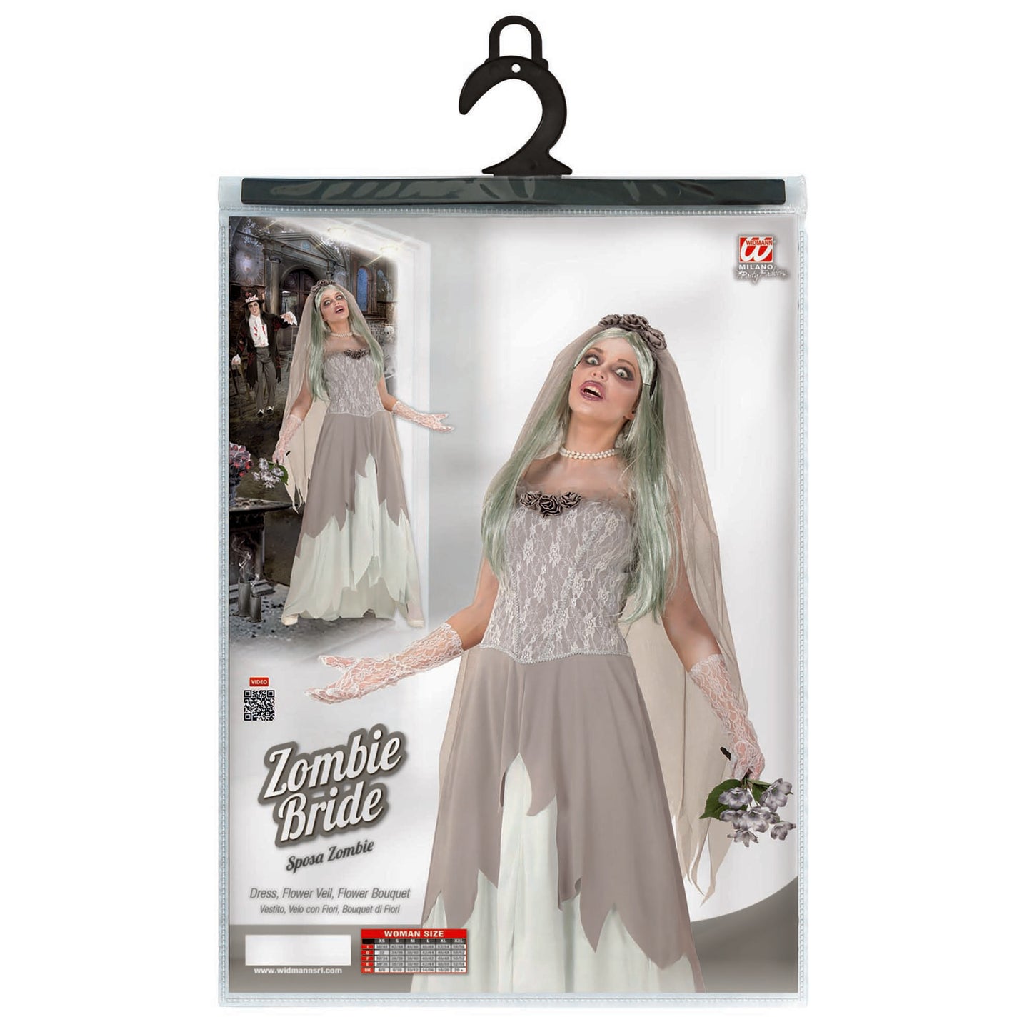 "ZOMBIE BRAUT" (Kleid, Schleier mit Blumen, Blumenstrauss) – Ansicht 5