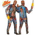 "ZOMBIE FAST COSTUME" (Oberteil, Hose, Handschuhe, Maske) – Vorderansicht