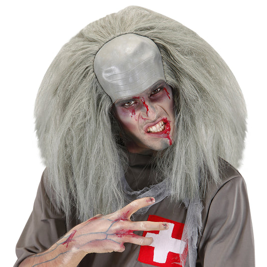 "ZOMBIE HALBGLATZE MIT HAAR" in Polybag – Vorderansicht