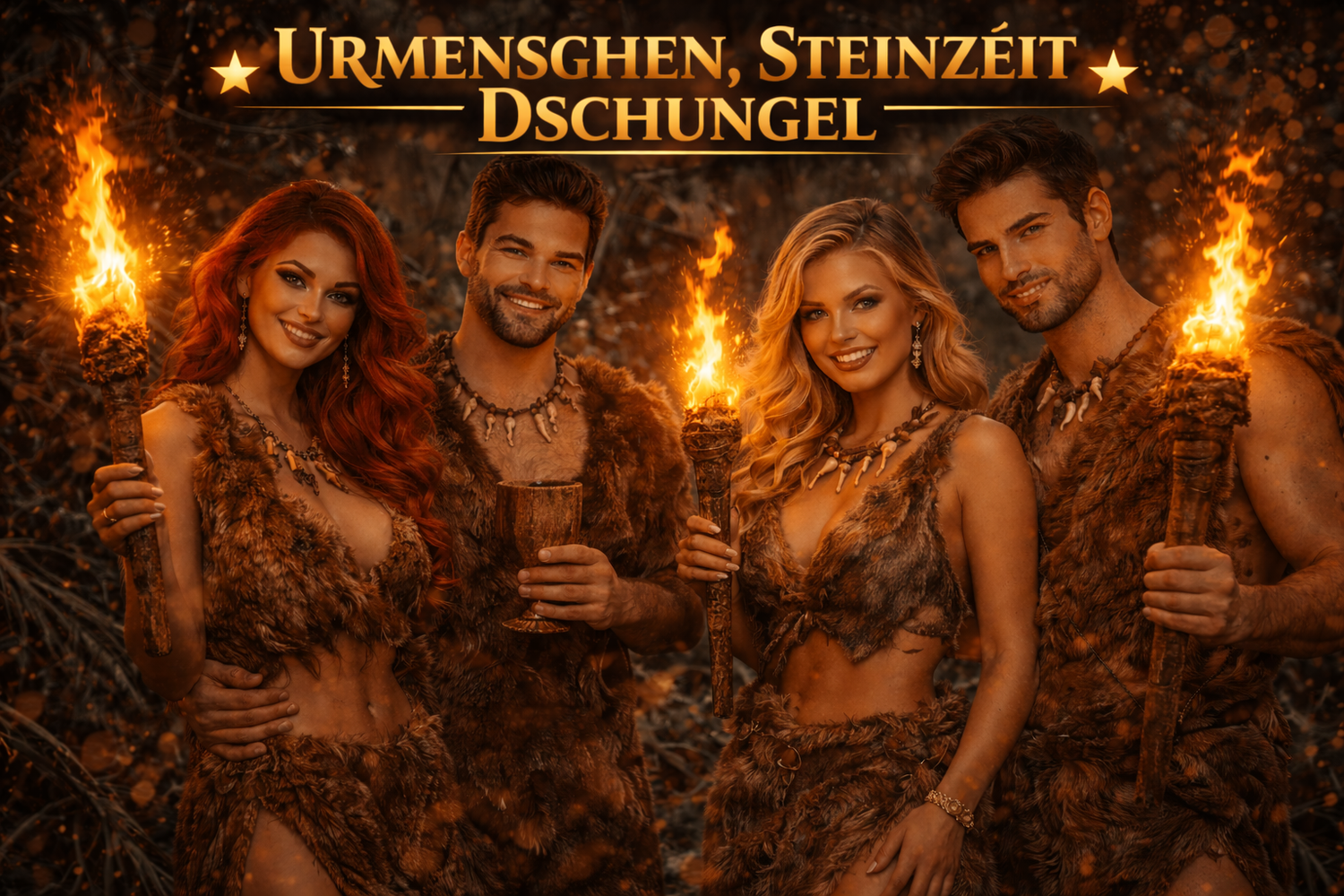 Urmenschen, Steinzeit, Dschungel