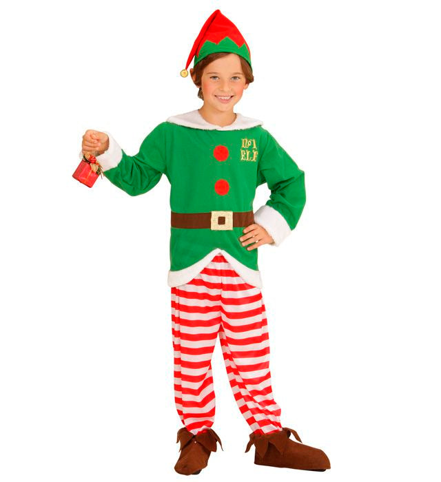 Weihnachtskostüm Santa's kleine Helfer bestehend aus rotem Oberteil, Hose und Weihnachtsmütze