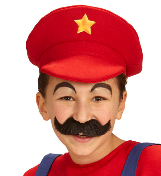 "MÜTZE SUPER KLEMPNER" in Kindergröße Rot