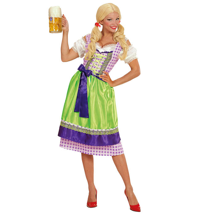 Traditionelles Dirndl Kleid mit Schürze für Fasnacht und Karneval