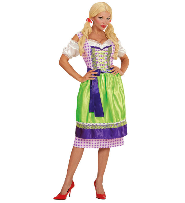 Traditionelles Dirndl Kleid mit Schürze für Fasnacht und Karneval