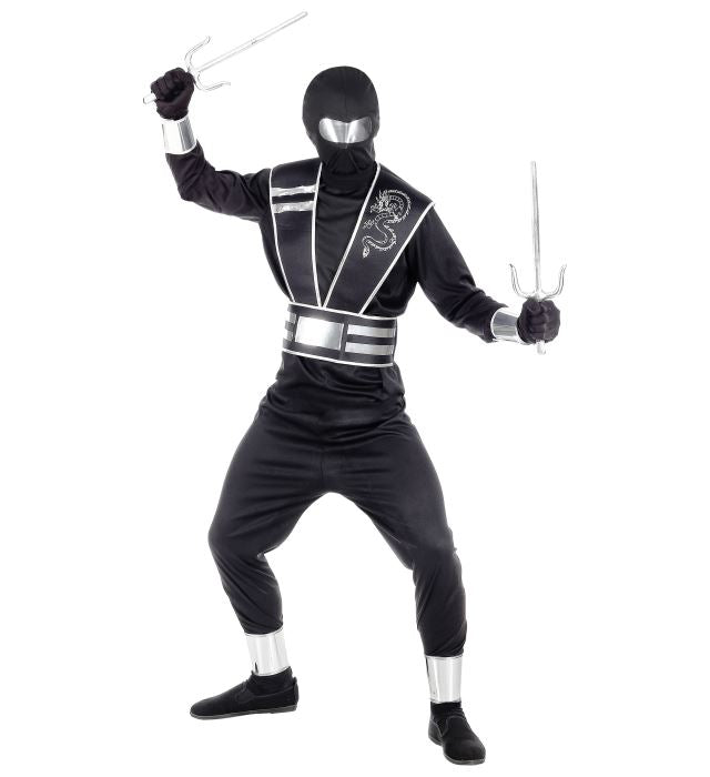 SPIEGELNINJA Kostüm-Set mit Maske und Rüstung für Fasnacht und Karneval