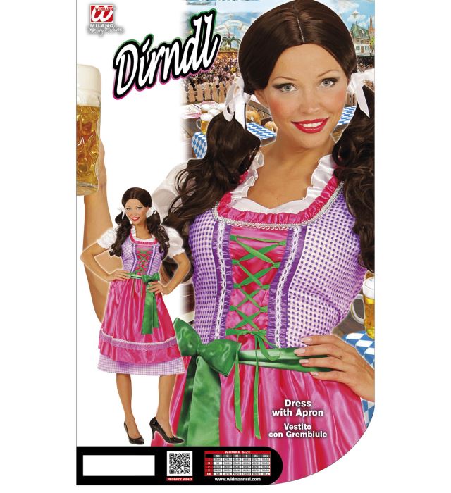 Traditionelles Dirndl Kleid mit passender Schürze für Fasnacht