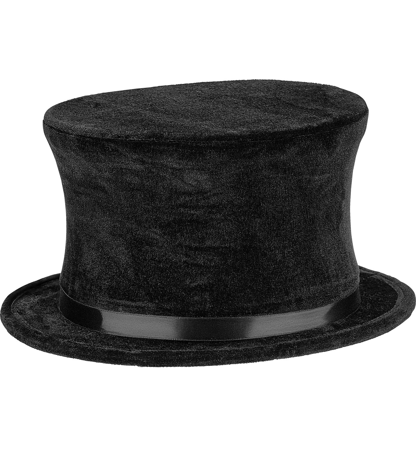 Schwarzer Großer Klapp Samt Zylinder Schwarz