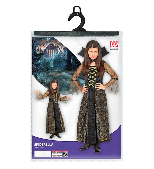 Spiderella Kostümkleid mit auffälligem Kragen für Fasnacht und Karneval