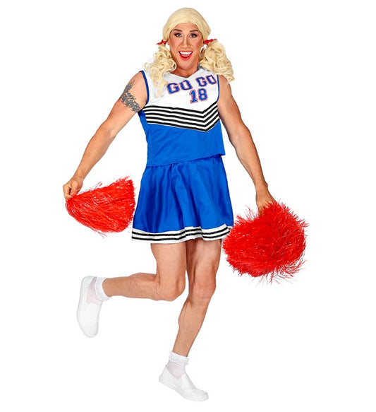 Cheerleader Kostüm bestehend aus Oberteil und Rock für Fasnacht und Karneval
