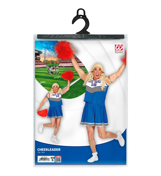 Cheerleader Kostüm bestehend aus Oberteil und Rock in sportlichem Design