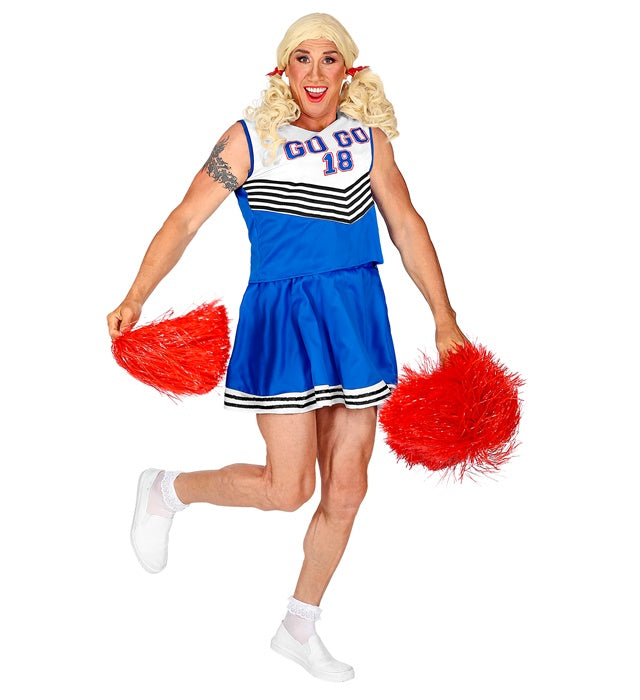 Cheerleader Kostüm mit Oberteil und Rock für Fasnacht und Karneval