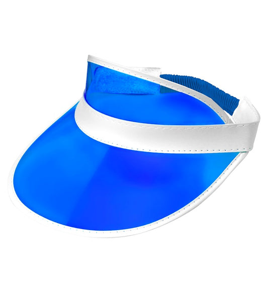 BLAUE 80er JAHRE SONNENKAPPE Blau