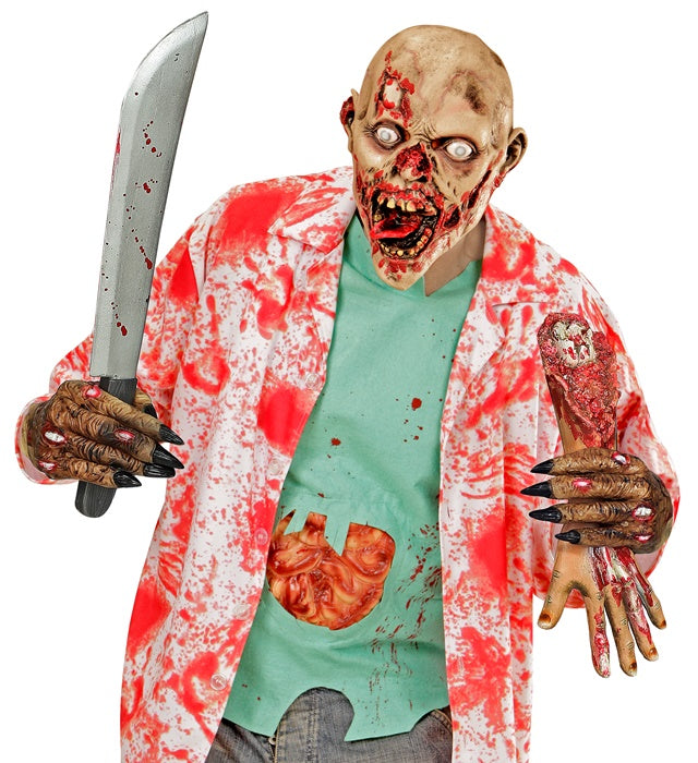 Latex Zombiehandschuhe mit realistischem Grusel-Design für Halloween