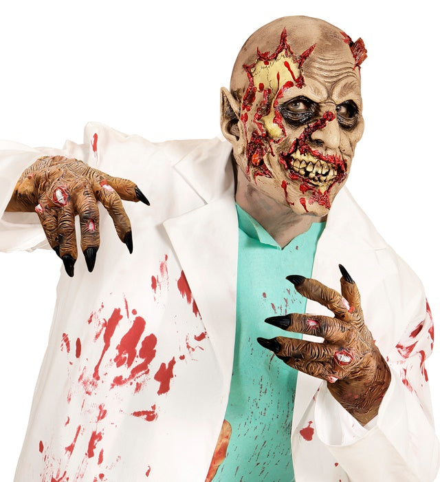 Latex Zombiehandschuhe mit realistischem Grusel-Design für Halloween