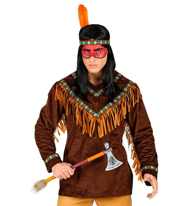 Indianer-Oberteil mit Stirnband und Feder für Fasnacht