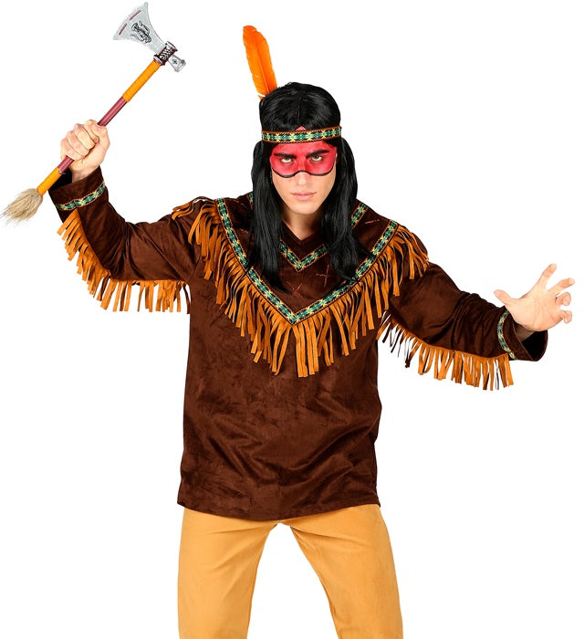 Indianer-Oberteil mit Stirnband und Feder für Fasnacht