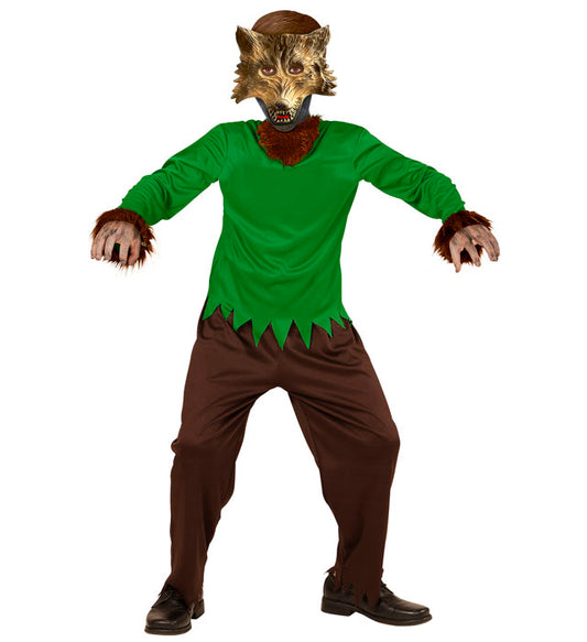 Werwolf Kostüm Set mit Jacke, Hose und Maske für Fasnacht