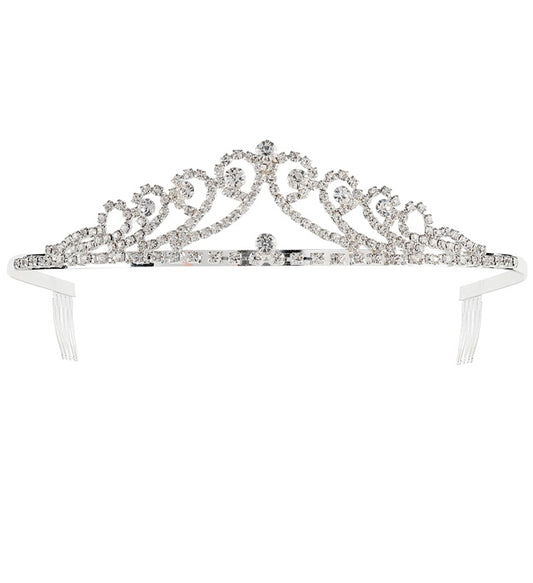 Funkelnde Strass Tiara mit glitzernden Steinen für Fasnacht und Karneval