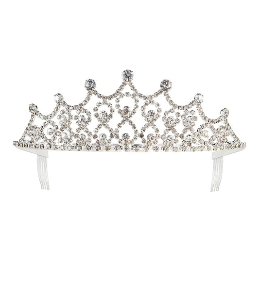Strass Tiara mit funkelnden Steinen für Fasnacht und Karneval