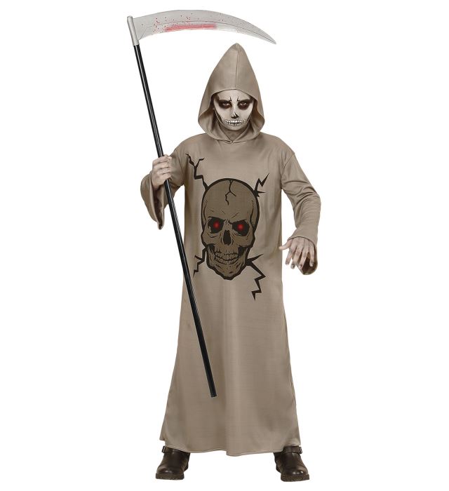 SKULL MASTER Robe mit Kapuze in dunklem Design für Fasnacht und Halloween