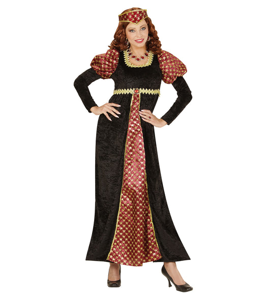 FAIR MAIDEN Kostüm mit Kleid und Kopfbedeckung für Fasnacht