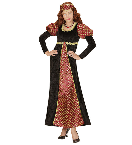 FAIR MAIDEN Kostüm mit Kleid und Kopfbedeckung für Fasnacht