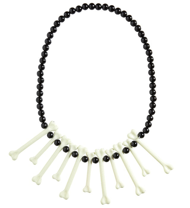 Kette mit Kunststoffknochen als Fasnacht-Accessoire