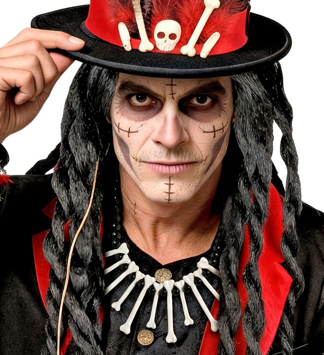 Kette mit Kunststoffknochen als Fasnacht-Accessoire
