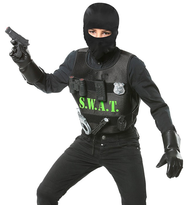 S.W.A.T. Einsatz-Set mit kugelsicherer Weste, Maske und taktischem Zubehör
