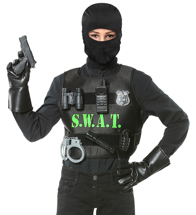 S.W.A.T. Einsatz-Set mit kugelsicherer Weste, Maske und taktischem Zubehör