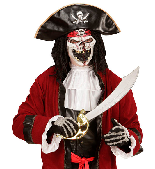 Halbmaske Geisterschiffpirat für Kinder mit gruseligem Piratendesign