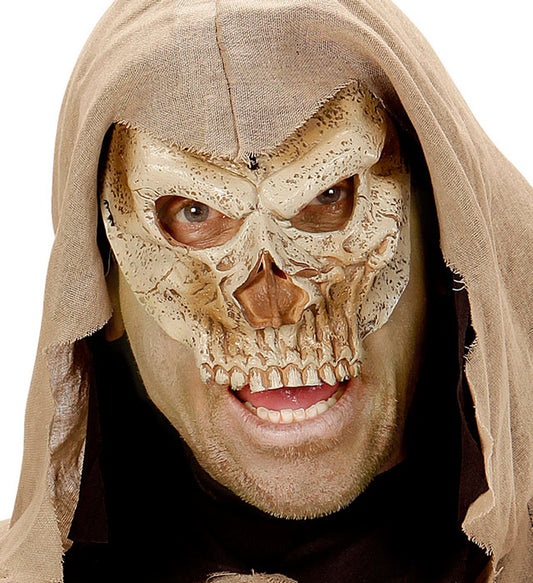 Kinnlose Deathlord Maske mit düsterem Design für Halloween und Fasnacht