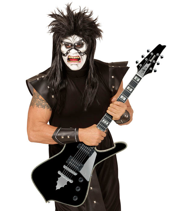 Halbmaske Rocker/Henker schwarz für Fasnacht und Karneval